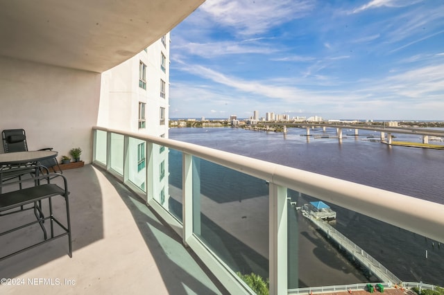 231 Riverside Dr Unit 1203-1, Daytona Beach, FL 32117 - balcony with a water view