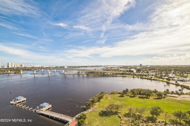 231 Riverside Dr Unit 1203-1, Daytona Beach, FL 32117 - water view featuring a notable bridge