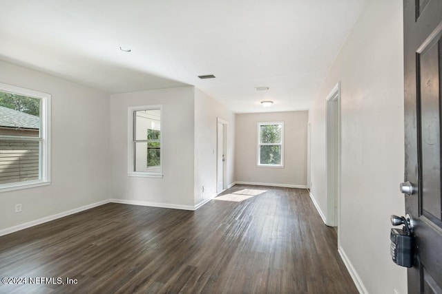 foyer featuring dark hardwood / wood-style floors