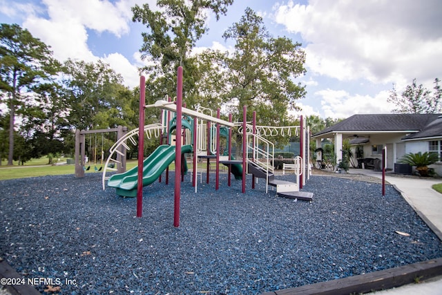 view of playground with cooling unit