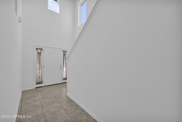 view of tiled foyer