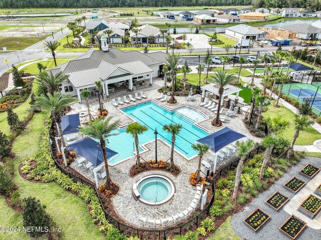 151 Fairlake Cir, Saint Augustine, FL 32092 - bird's eye view of a pool area