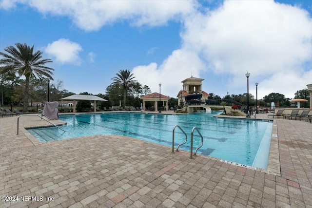 view of pool with a patio