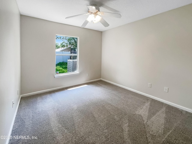 1421 Woodland View Dr, Fleming Island, FL 32003 - empty room with carpet floors, baseboards, and ceiling fan