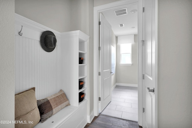 mudroom featuring light hardwood / wood-style floors