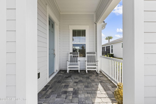 view of patio with a porch