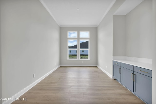 empty room featuring light hardwood / wood-style floors