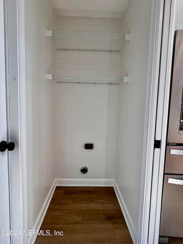 washroom featuring dark wood-type flooring