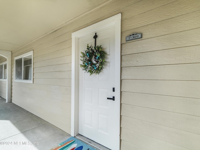 view of doorway to property