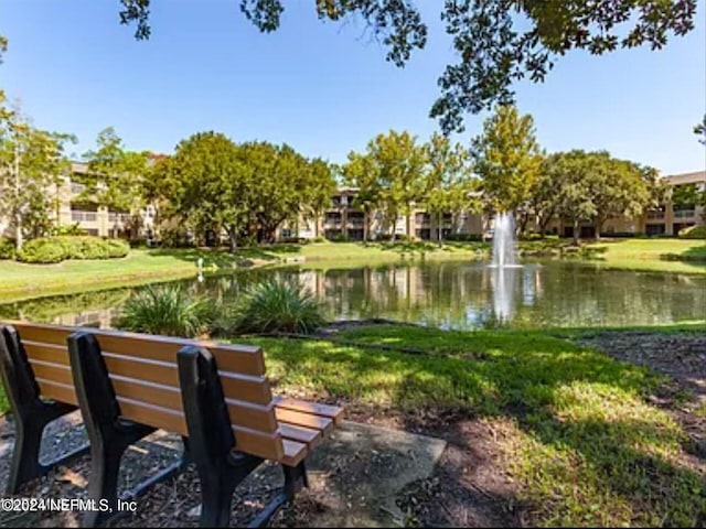 view of property's community featuring a water view