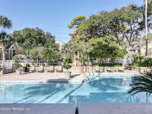 view of pool with a patio area