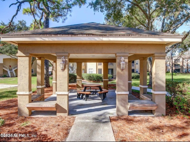 view of home's community with a gazebo