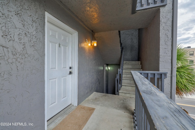 view of doorway to property