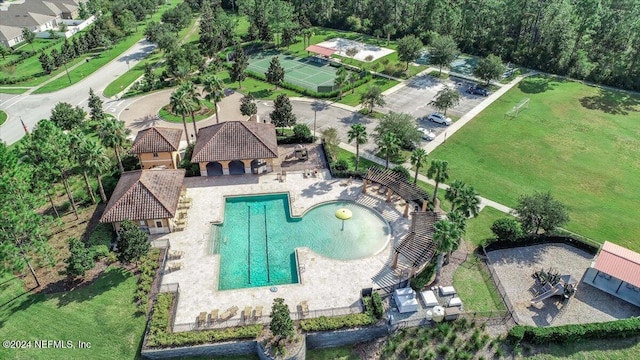 birds eye view of property