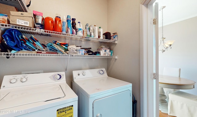 laundry area with washer and clothes dryer