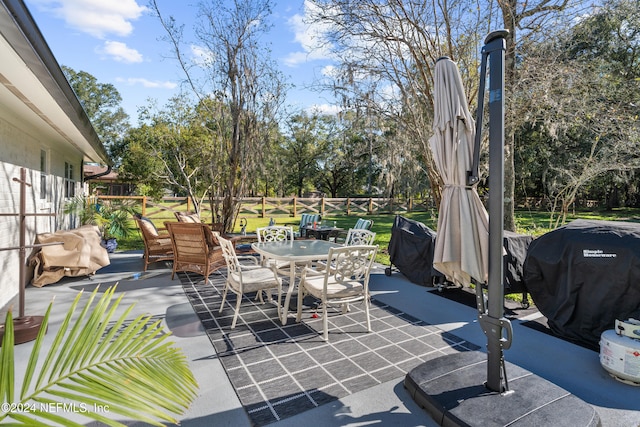 view of patio / terrace featuring grilling area