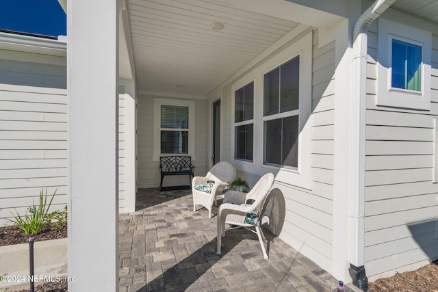 view of patio featuring covered porch