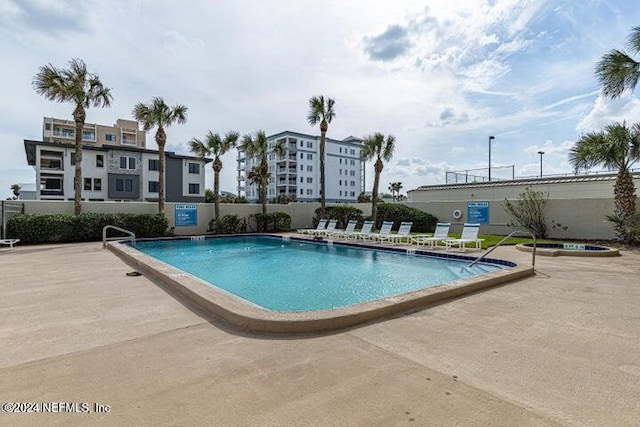 view of pool with a patio