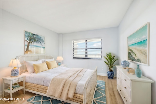 bedroom featuring light hardwood / wood-style flooring