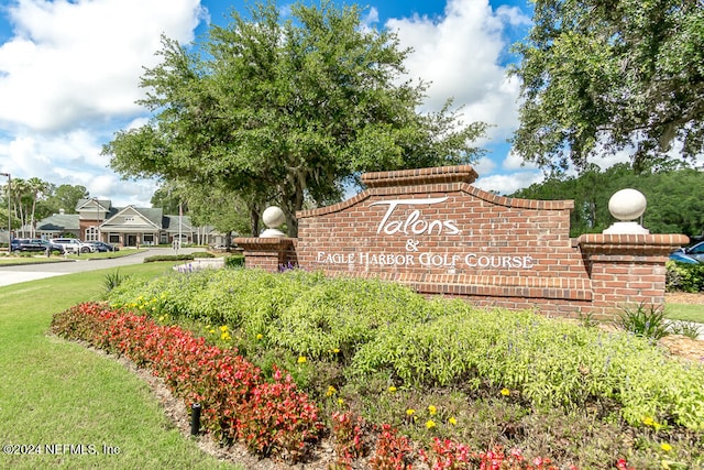 view of community sign