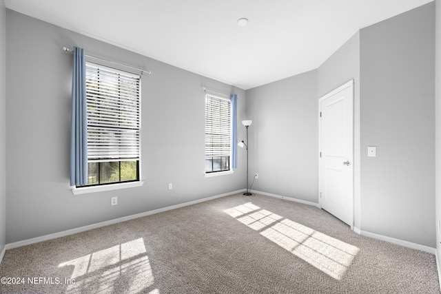 view of carpeted spare room