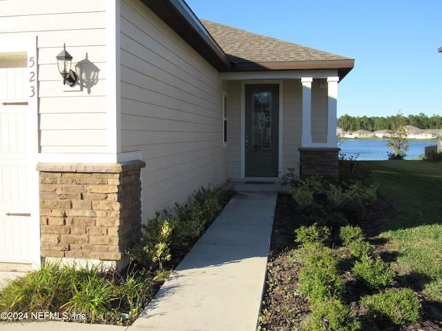 view of doorway to property