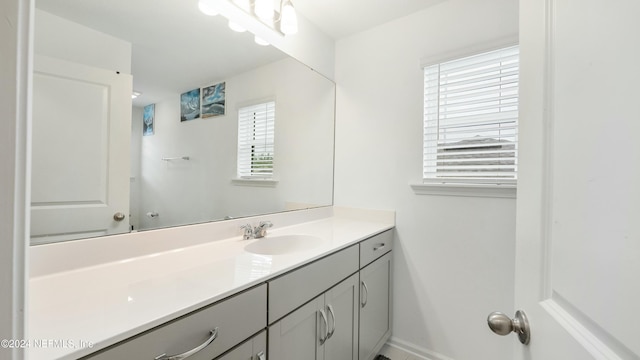 bathroom featuring vanity