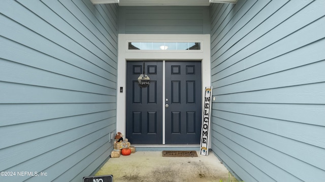 view of doorway to property