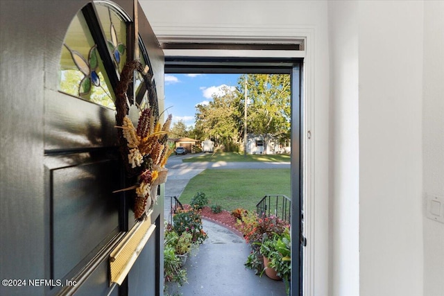 view of doorway to outside