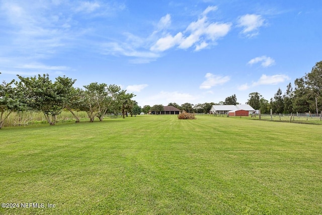 view of yard featuring a rural view