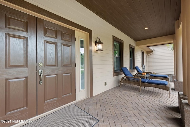 property entrance with a porch