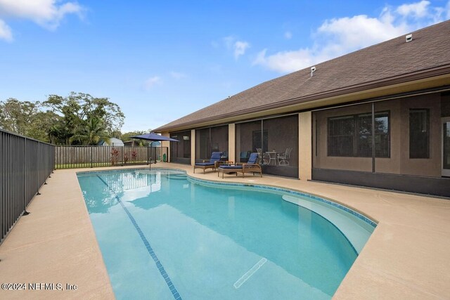 view of pool with a patio area