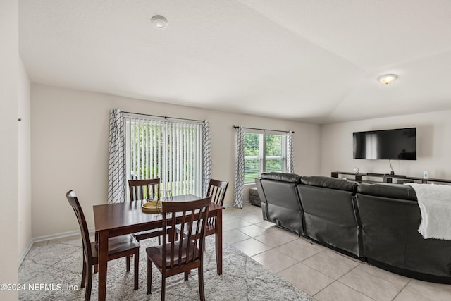 view of tiled dining area