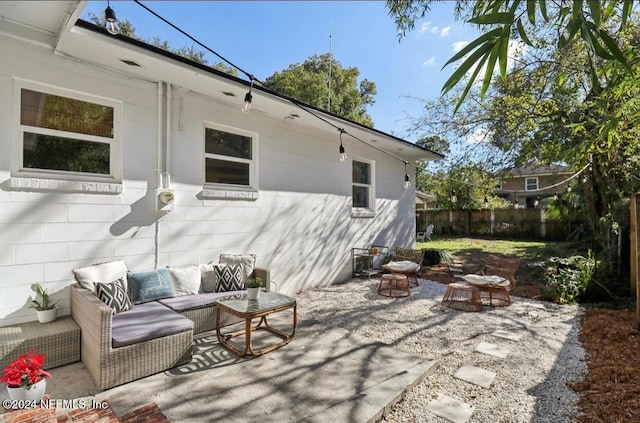 view of patio with outdoor lounge area