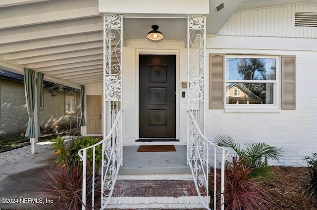 view of doorway to property