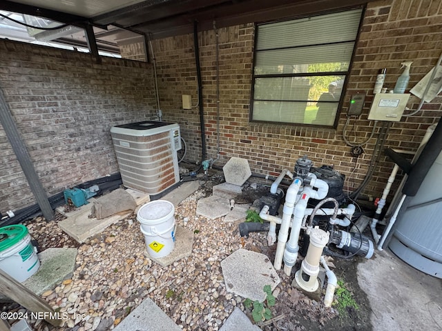 view of patio / terrace with central AC