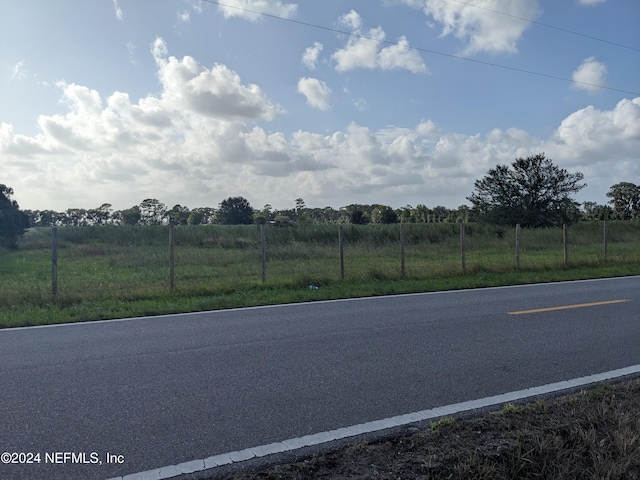 view of road featuring a rural view