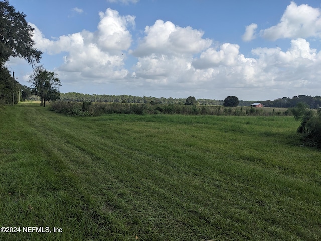 view of yard featuring a rural view