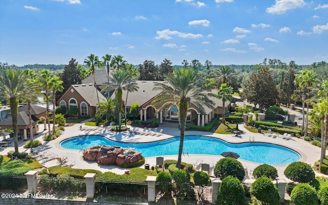 view of pool with a patio area