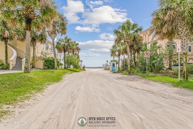 415 N Ocean Grande Dr Unit 101, Ponte Vedra Beach, FL 32082 - view of dirt / gravel road featuring traffic signs