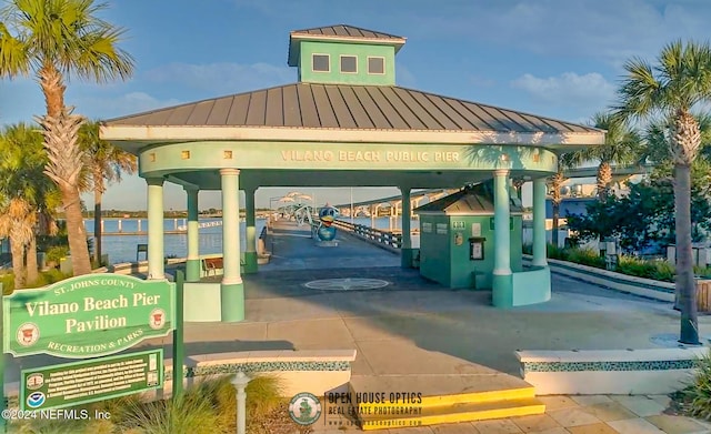 415 N Ocean Grande Dr Unit 101, Ponte Vedra Beach, FL 32082 - view of home's community with a gazebo and a water view