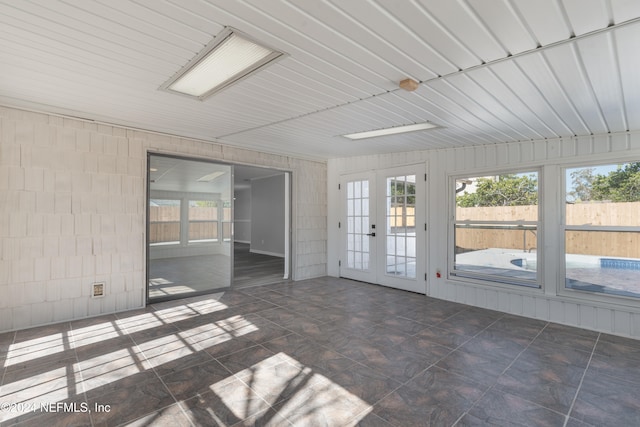 empty room with french doors