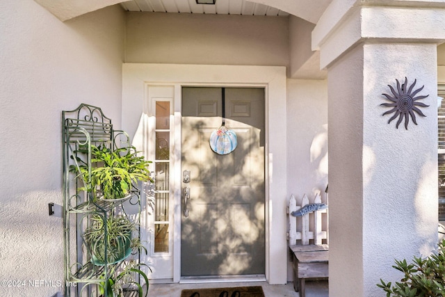 view of doorway to property