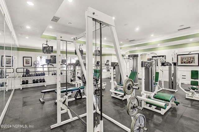 view of workout area