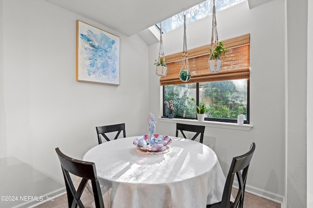 dining area with tile patterned floors