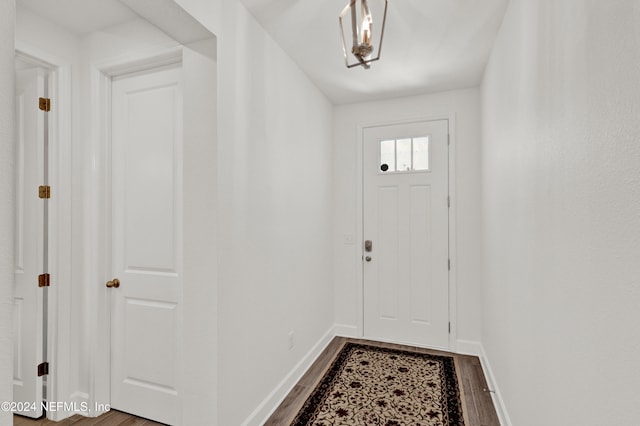 entrance foyer with hardwood / wood-style flooring