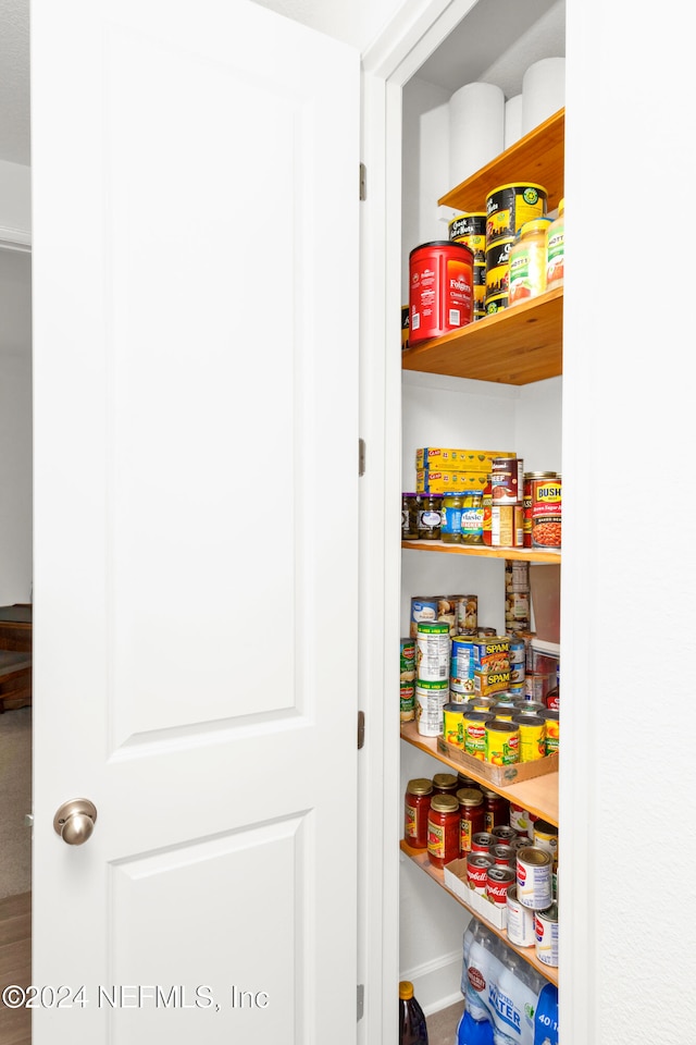 view of pantry