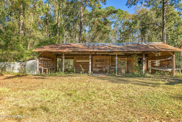 exterior space with a lawn