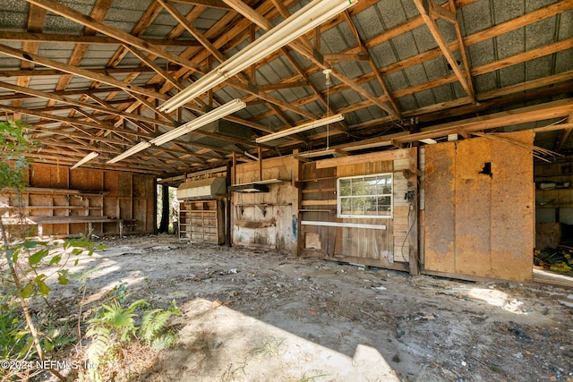 misc room featuring vaulted ceiling