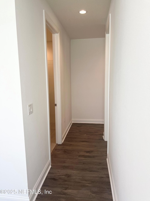 88 Latham Dr, Ponte Vedra, FL 32081 - corridor featuring dark wood-type flooring, recessed lighting, and baseboards